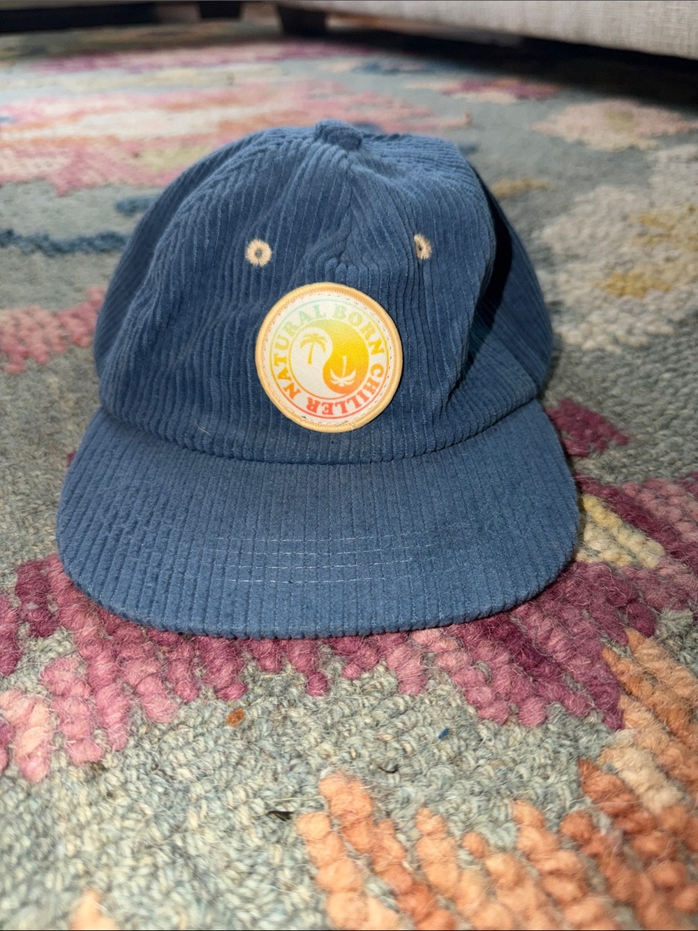 Tiny Whales Kids Corduroy Cap - Blue